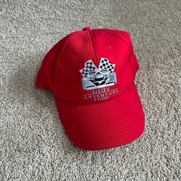 Indy Adventure 2008 NEW Red Baseball Cap 92nd Running Indianapolis 500 Hat - Picture 1 of 8